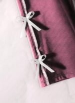 PABROS Kids Clothes for Girls of Two-Piece Set, Short Sleeve Top with Bow Detail, Side Stripe Pants, Summer Dress for Girls - Image 3