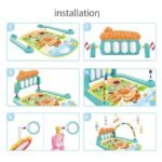 Prime Deals Kick and Play Musical Keyboard Piano Baby Gym and Fitness Rack with Hanging Rattles, Lights & Mat - Gift for Boys & Girls - Image 7