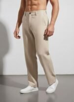 Linen Pants for man | Lower for man | Chinos for Casual Wear |Straight fit Trouser for Men | Elastic Waist Brethable All Season Pants for Regular, Office Wear - Image 3