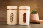 SR (Set of 2) Oval Window Plastic Storage Container (1000ml) | Airtight Kitchen Storage Containers | Containers for Kitchen Storage with Window for Snacks, Dry Fruits, Tea & Coffee (Multicolor) - Image 4