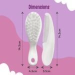LuvLap Elegant Baby Comb & Brush Set, Soft Bristles for Gentle Hair Grooming, Complete Hair Grooming Kit for Infants, Newborns & Toddlers, Suitable from Birth (0M+), Perfect Baby Shower Gift - Image 6