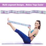 Proberos® Yoga Belt for All People, 8 Loops Stretching Strap with Printed - Image 4