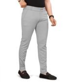 HARSHAD KUMAR & CO. Men's Solid Flexible Slim Fit Stretchable Comfortable Formal Trousers Pants - Image 2