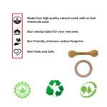 Wooden Teether Dumbler Baby Teether Chusni Soother With Wooden Teething Ring Nibbler Teething Toys For Babies., Infant - Image 3