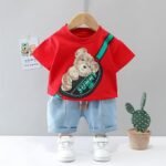 Googo Gaaga Boys Clothing Set | Boys T-Shirt and Denim Pant Set - Image 2