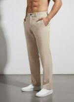 Linen Pants for man | Lower for man | Chinos for Casual Wear |Straight fit Trouser for Men | Elastic Waist Brethable All Season Pants for Regular, Office Wear - Image 6