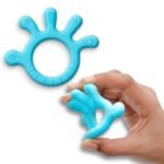 Infantso Finger Shape Soft Silicone Teether for 6+ Months, BPA Free Teething Toy for Babies with Textured Surface for Soothing Gums. 100% Food Grade, No-Choke Design (Finger - Blue) - Image 9