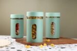 SR (Set of 2) Oval Window Plastic Storage Container (1000ml) | Airtight Kitchen Storage Containers | Containers for Kitchen Storage with Window for Snacks, Dry Fruits, Tea & Coffee (Multicolor) - Image 5