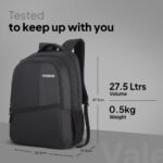 American Tourister Valex | 28L Backpack | 17" Laptop Bag | 2 Compartments | College & Office Backpack for Men and Women | Black | 1 Year Global Warranty - Image 5
