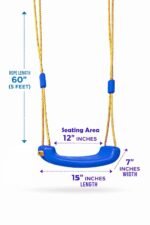 Busy Kid Plastic Swing Seat For Kids, Age 3 To 10 Years With Hand Grip (Blue), 39 Cm, 18 Cm X 9 Centimeters - Image 3