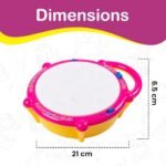Gooyo GY-168-32 Flash Drum Toy with 3D Lights & Sounds | Dynamic Musical Instrument Toy for Kids | Flash Drum Toy for Gifts | Pink | 3xAA Battery (Not Included) - Image 4