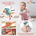 Wembley Pull String Teethers Baby Toys for 6 to 12 Months | BPA Free Food Grade Silicone Fine Motor Skills Montessori Toddler Toys for Babies Girl Boy | Teething Strings Sensory Travel Friendly - Image 7