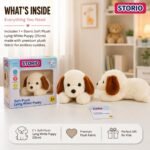 Storio Soft Plush Lying White Puppy Stuffed Animal | Kids Animal Home Decor for Boys & Girls Soft Dog Plush Toy - 25cm - Image 7
