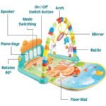 VEBETO Play Gym for Babies 0 to 12 Months (1 Year Warranty) Musical Piano Keyboard Activity Play Mat for Kids Newborn Fitness Rack Hanging Rattles Lights Tunes Music for Baby Boys Girls - Image 6