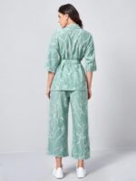 GRECIILOOKS Co Ord Set for Women | Stylish Korean Summer Outfit | Casual Long Shirt | Shirt T-Shirt for Girl & Woman | Top Pant Set | Trendy Travel & Streetwear Look for Girls | Hangouts | Picnic | Vacation Wear | 3/4 Half Sleeeve - Image 2
