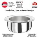 Hawkins 3-Piece Triply Stainless Steel Gift Set | Induction Safe | Stackable Design | Elliptical Rim for Better Grip & Handling | Silver (23SGP)|Induction and Gas Stove Compatible - Image 5