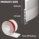 OVIOL Door Bottom Sealing Strip Self-Adhesive Under DoorGap Filler Rubber Ac Blocker DoorDust Stopper for Home DoorGap Sealing Strip Cockroach Insect Bugs Draft Stopper Waterproof (1, White) - Image 2