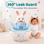 Honey Bunny Premium Baby Diaper Pants - M (7-12 kg) - 54 Diapers | With Shea Butter Infused Care, 360° Super Soft Comfort, Ultra Thin Fit & Breathable Extra Absorb Core - Image 4