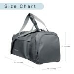TRAVALATE 45L Ultra-Light Travel Duffle Luggage Bag Organizer - Grey - Image 3