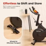 Fitkit by Cult FK7001 Spin Bike with 6Kg Flywheel, LED screen, Adjustable Brake Pad Resistance with Belt Drive System for Fitness at Home Workouts|Max Weight : 110 kg (Black) - Image 8