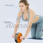 Wearslim® Professional Non-Slip Handles Double Wheel Ab Roller with Knee Mat, Abdominal Workout Equipment for Men and Women Exercise - Yellow - Image 6