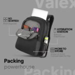 American Tourister Valex | 28L Backpack | 17" Laptop Bag | 2 Compartments | College & Office Backpack for Men and Women | Black | 1 Year Global Warranty - Image 4