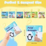 SNOWIE Soft 6Pcs Cloth Books for Babies 0 to 3 Years, Sensory Crinkle Sound - Image 3