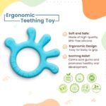 Infantso Finger Shape Soft Silicone Teether for 6+ Months, BPA Free Teething Toy for Babies with Textured Surface for Soothing Gums. 100% Food Grade, No-Choke Design (Finger - Blue) - Image 6