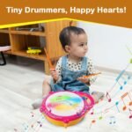 Gooyo GY-168-32 Flash Drum Toy with 3D Lights & Sounds | Dynamic Musical Instrument Toy for Kids | Flash Drum Toy for Gifts | Pink | 3xAA Battery (Not Included) - Image 5