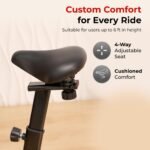 Fitkit by Cult FK7001 Spin Bike with 6Kg Flywheel, LED screen, Adjustable Brake Pad Resistance with Belt Drive System for Fitness at Home Workouts|Max Weight : 110 kg (Black) - Image 5
