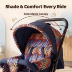 StarAndDaisy Stroller for Baby Boy & Girl 0 to 3 Years, Foldable Stroller, Compact Pram for Toddler with Reversible Handle, Multi-Recline Seat, 5-Point Safety Harness & Storage Basket - Image 5