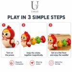 Chicken Toys for Kids, Swinging Chain String Magnetic Hen with Chick Learning to Crawl Spring Toy, Crawling Wind-up Duck, Walking Chicken Cute Windup Toy for Boys Girls Toddler - Image 8