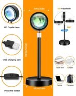 Desidiya® 16-Color LED Night Light Sunset Lamp with Remote & USB – 360° Rotating Projection Light for Room Ambience, Wall Decor, Photography & Mood Lighting - Image 3
