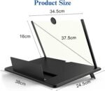 Screen Magnifier for Cell Phone 3D HD, Phone Screen Amplifier & Expander for Movies, Gaming, Videos, Eye-Protection Blue Light Filter, Foldable Stand, Gift for Seniors Family, All Smartphones - Image 2