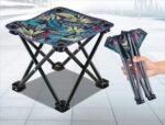 Portable Foldable Camping Stool Chair, Lightweight Compact Folding Seat with Metal X-Frame, Up to 120 kg Load Capacity, Easy Carry Outdoor Stool for Camping, Trekking, Hiking, Fishing, Picnic - Image 6