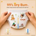 Lovingle Luxury Baby Diaper Pants, Small (S), 5-8kg, 34 Count | 9PM-9AM Protection | Diaper Change Indicator | Easy Throw Tape | Indian Baby Fit - Image 3