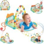 VEBETO Play Gym for Babies 0 to 12 Months (1 Year Warranty) Musical Piano Keyboard Activity Play Mat for Kids Newborn Fitness Rack Hanging Rattles Lights Tunes Music for Baby Boys Girls - Image 2