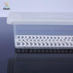 Xiran 6 Fridge Storage Boxes Fridge Organizer With Removable Drain Plate&Lid Stackable Fridge Storage Containers Plastic Freezer Storage Containers For Fish,Meat,Vegetables,Fruits(1500Ml),Transparent - Image 8