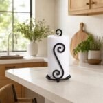 Craftland Wrought Iron S Shape Tissue Paper/Towel/Roll/Napkin Holder/Dispenser for Kitchen Bathroom and Dining Table (Black) - Image 6