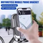LikeStar® Universal Bike & Motorcycle Mobile Holder, 360° Rotation, One Touch Lock, Anti-Slip Grip, Shockproof & Secure Mount for Smartphones – Perfect for Cycling, Riding & Navigation - Handlebar Fit - Image 7