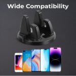 Humble® Universal 360° Rotatable Dashboard Phone Holder | Anti-Slip Silicone Mobile Mount | Adjustable Stand for Portrait & Landscape Viewing | Compatible with All Smartphones for Car, Office & Home - Image 4