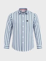 Indian Garage Men's Slim Fit Casual Striped Cotton Shirt Features Cutaway Collar, Full Sleeves, one Patch Pocket, Regular Length, Curved Hem and Button Closure. - Image 6