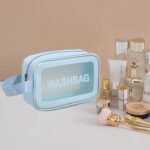 PVC Makeup Bag Travel Toiletries Organizer Cosmetic Bags Wash Bag Pouch for Travel Kit Toiletry Bag Portable Organizer Case Carry Pouch for Women Bathroom Set of 3 (Multi-Colors) - Image 12