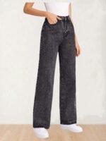 KOTTY Women's High Waist Straight Fit Cotton Blend Denim Jeans|Comfortable Regular Length Casual Jeans for Women - Image 3