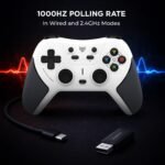 EvoFox One S V2 Universal 3-Mode Wireless Gaming Controller,1000Hz HallSense™ Precision Joysticks, BT, 2.4GHz & Wired, Macros, Fast Type-C Charging, PC, Mobile, Android TV, PS4 & Console Gaming - Image 3