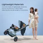 StarAndDaisy Stroller for Baby Boy & Girl 0 to 3 Years / Baby Stroller with Lightweight / Foldable Pram for Babies with 3-Point Safety Harness, Adjustable Backrest, 360° Swivel Wheel, Large Storage, Reversible Handlebar, Extended Mosquito Net (Vibrant) - Image 6