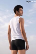 Van Heusen Men’s White Cotton Vest – Pack of 2 |Antibacterial 100% Combed Cotton | Moisture‑Wicking, Stay‑Fresh Technology, Soft Handfeel | Extended Length |Doesn’t lose shape | Regular Fit Sleeveless Innerwear | Style 10071 - Image 2