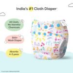 SuperBottoms Freesize UNO Cloth Diapers for Babies 3M - 3Y l With DryFeel Magic Pad l Washable & Reusable Diaper l Absorbs 4-5 pees - Image 2