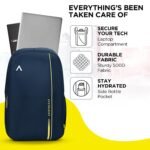 Aristocrat Nova 15L Laptop Backpack (15.6"), 2 Compartments, Dark Blue - Image 4