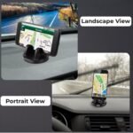 Humble® Universal 360° Rotatable Dashboard Phone Holder | Anti-Slip Silicone Mobile Mount | Adjustable Stand for Portrait & Landscape Viewing | Compatible with All Smartphones for Car, Office & Home - Image 2